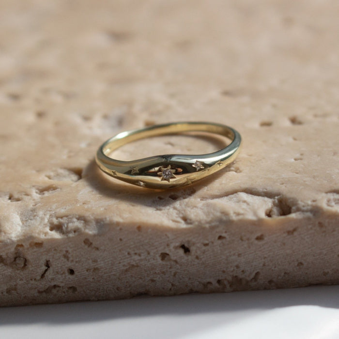 Aurevia Gold Vermeil Dazzling Star Ring