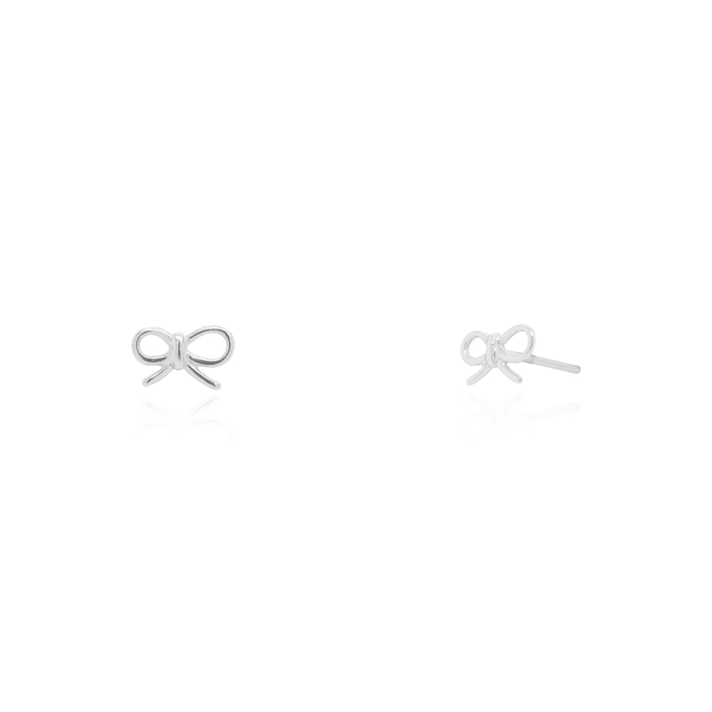 Dainty Ribbon Bow Studs