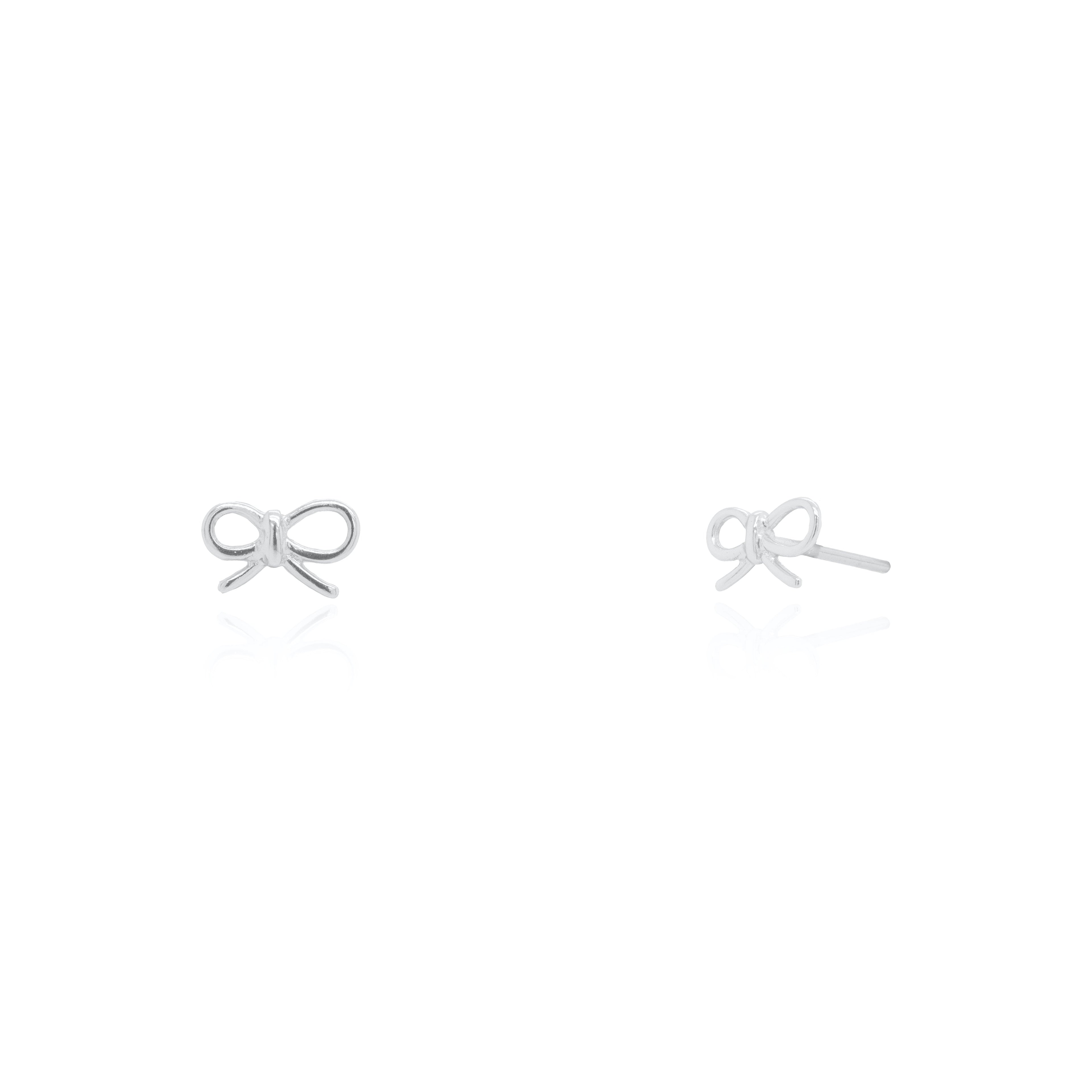 Dainty Ribbon Bow Studs