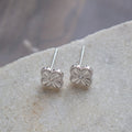 Sterling Silver Clover Stud Earrings