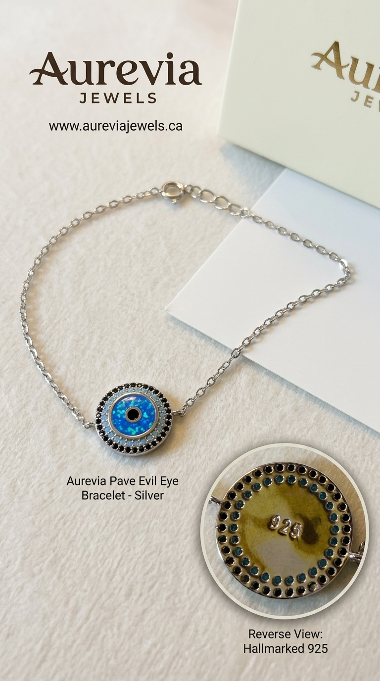 Sterling Silver Protecting Evil Eye Bracelet