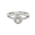 Sterling Silver Halo Band Ring