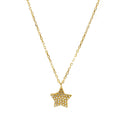 14K Gold Vermeil CZ studded Star Necklace