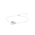 Sterling Silver Designer Inspired Interlocking Rings Bracelet