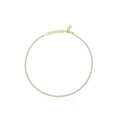 Aurevia 14K Gold Vermeil Cubic Zirconia Tennis Anklet 2.3mm