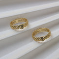 Designer Inspired Gold Vermeil Chunky Cz Panther Link Ring
