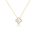 14K Gold Vermeil Mother of Pearl With Center CZ Necklace
