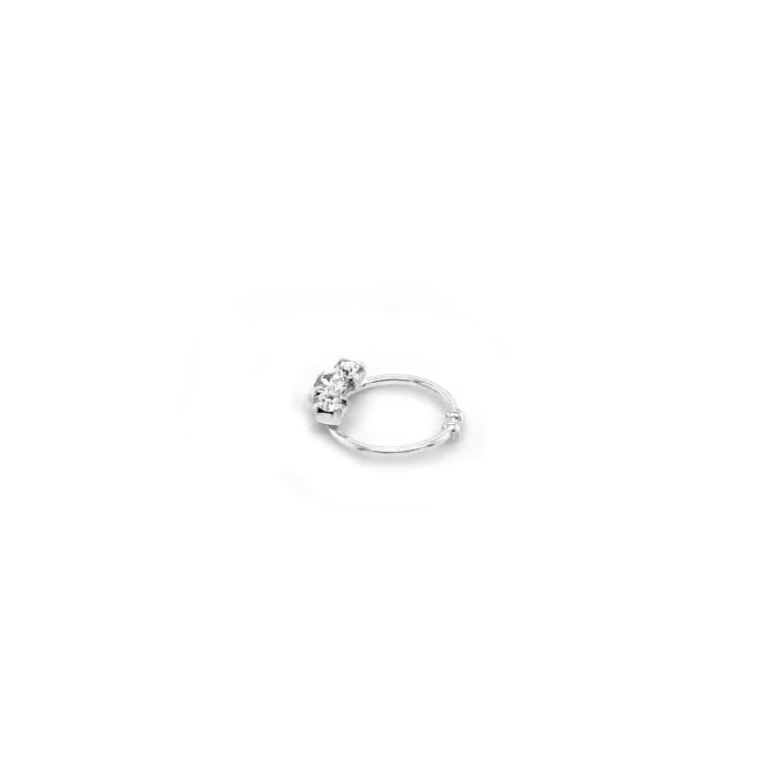 Triple Cubic Zirconia Faux Septum Ring