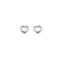 Sterling Silver Open Heart Studs