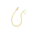 Sterling Silver Herring bone Anklet - 14kt Gold Vermeil