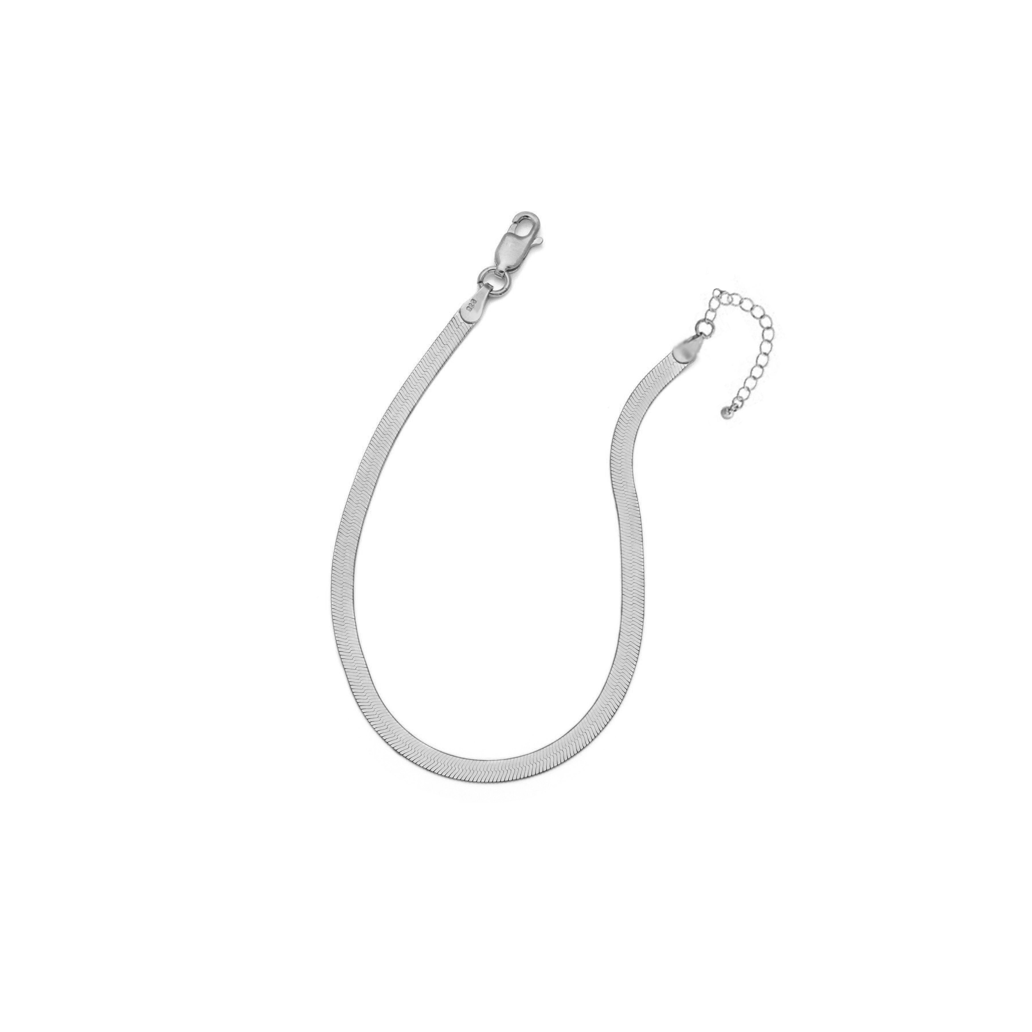 Sterling Silver Herring bone Anklet