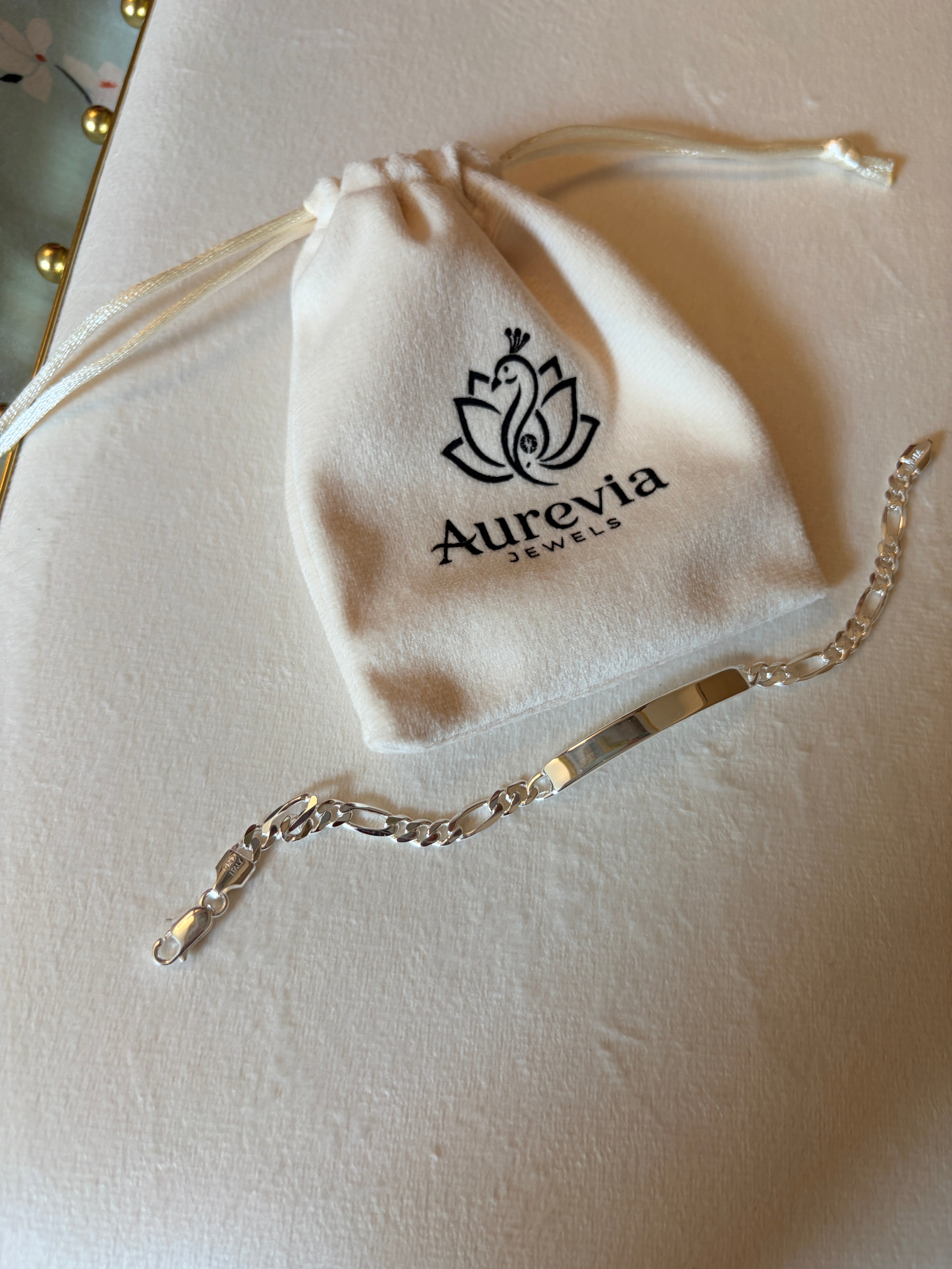 Sterling Silver Figaruccci Chain Bracelet - 11.1 gms