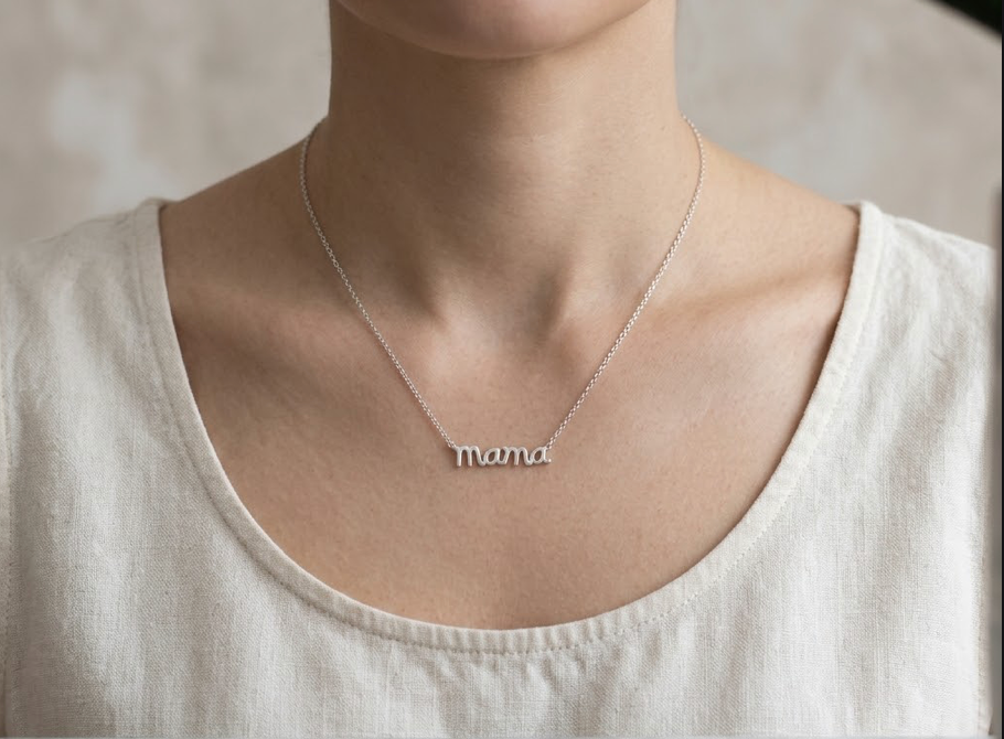 Sterling Silver MAMA Signature Necklace