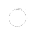 Sterling Silver Plain Anklet Figaro 1.9mm