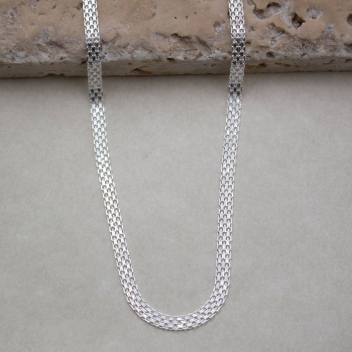 Sterling Silver Bismark Chain Anklet 3.85mm