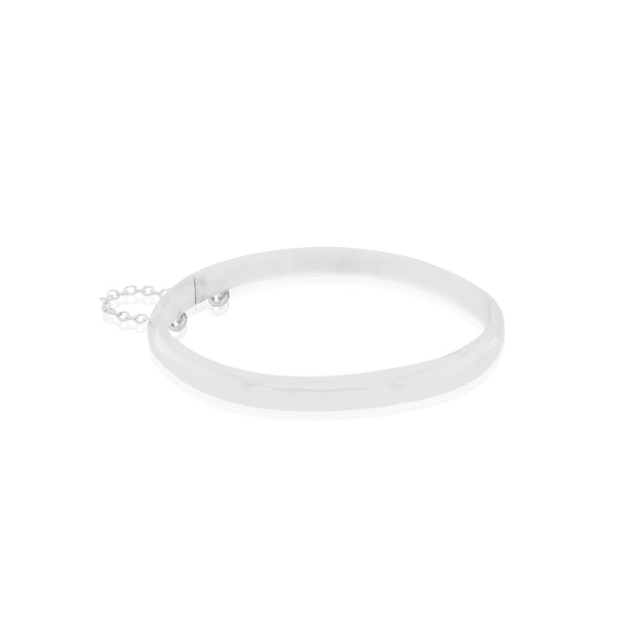 Sterling Silver Plain Bangle Baby 45mm