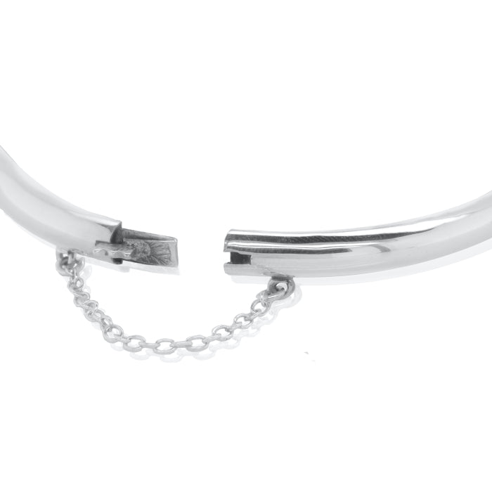 Sterling Silver Plain Bangle Baby 45mm