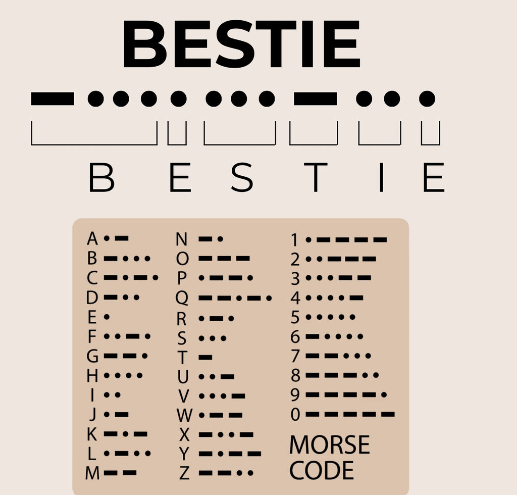 Sterling Silver CZ Morse Code Bestie Bracelet