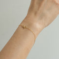 14K Gold Vermeil Ribbon Bow Bracelet