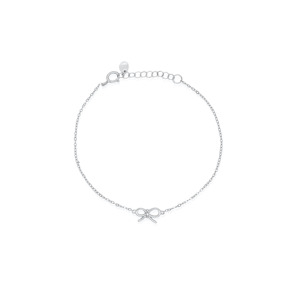 Sterling Silver Ribbon Bow Bracelet