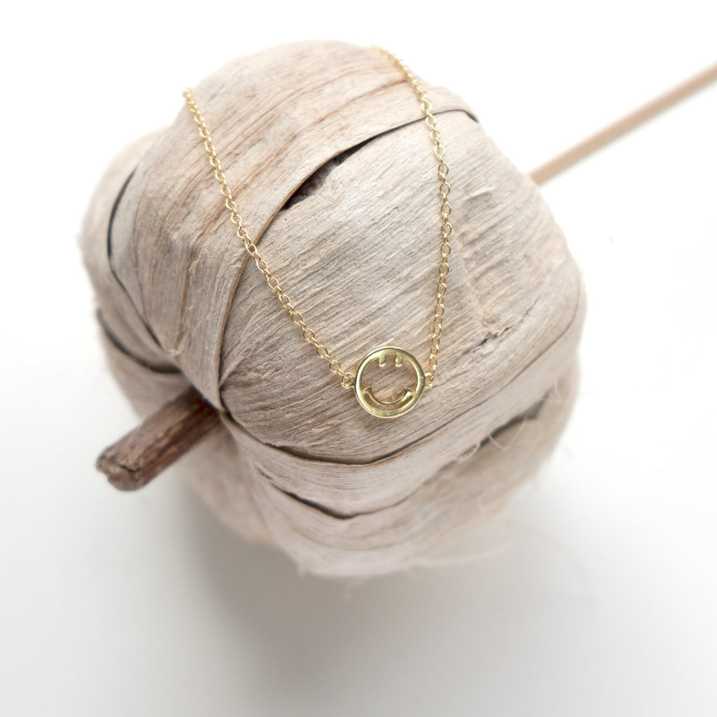 Gold Vermeil Smiley Face Bracelet