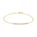 14K Gold Vermeil CZ Morse Code Bestie  Bracelet