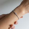 Sterling Silver CZ Bezel Set Rectangle Cut Tennis Bracelet