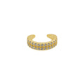 Double Row CZ Ear Cuff Earrings