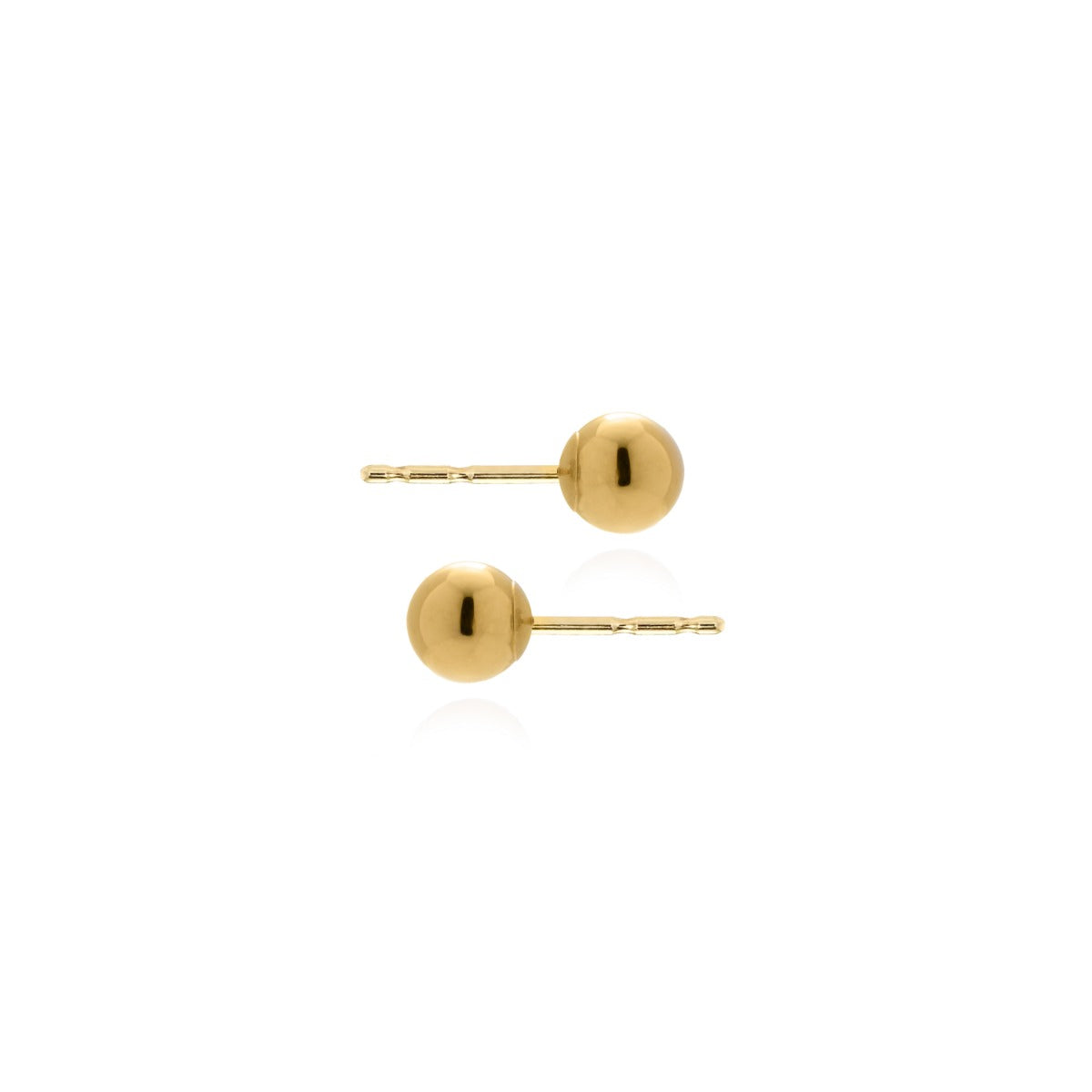 10K Yellow Gold Ball Studs 4mm