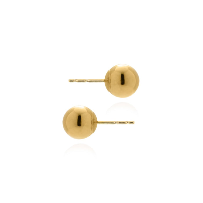 10K Yellow Gold Ball Studs 6mm