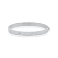Sterling Silver Ribbed Love Bangle