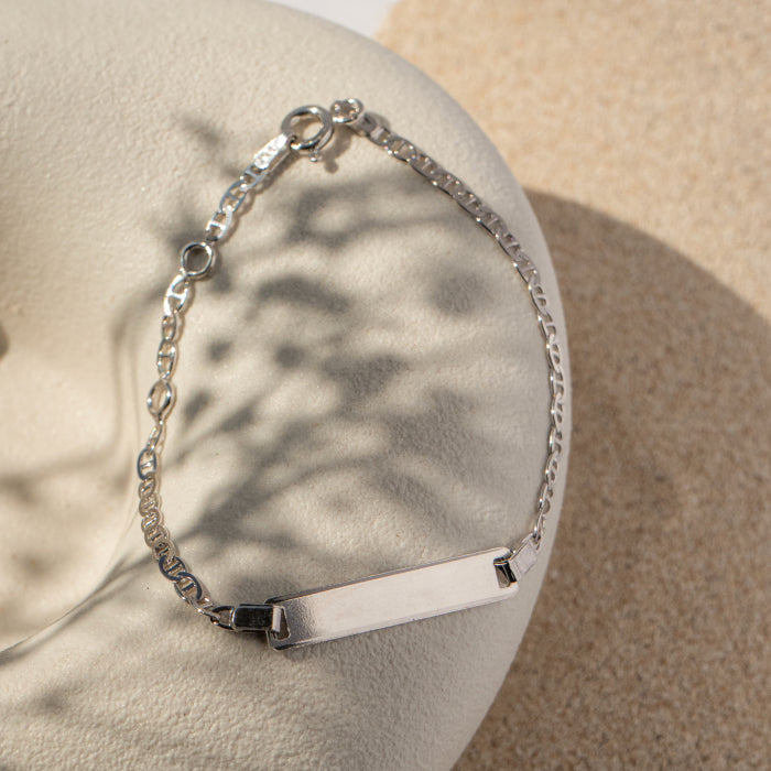 Sterling Silver flat Marina Baby Bracelet