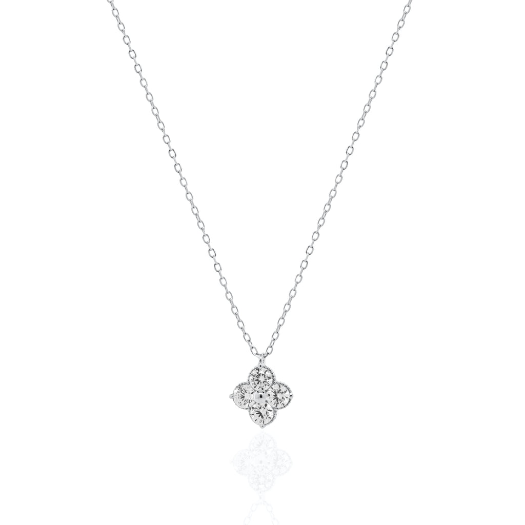 Aurevia Sterling Silver Clover Necklace