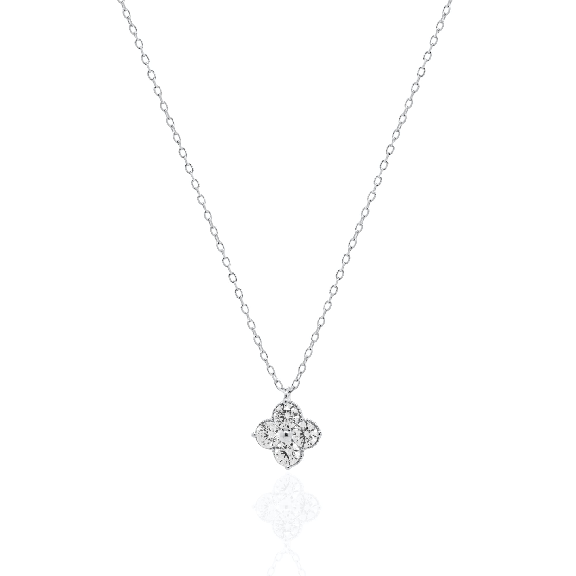 Aurevia Sterling Silver Clover Necklace