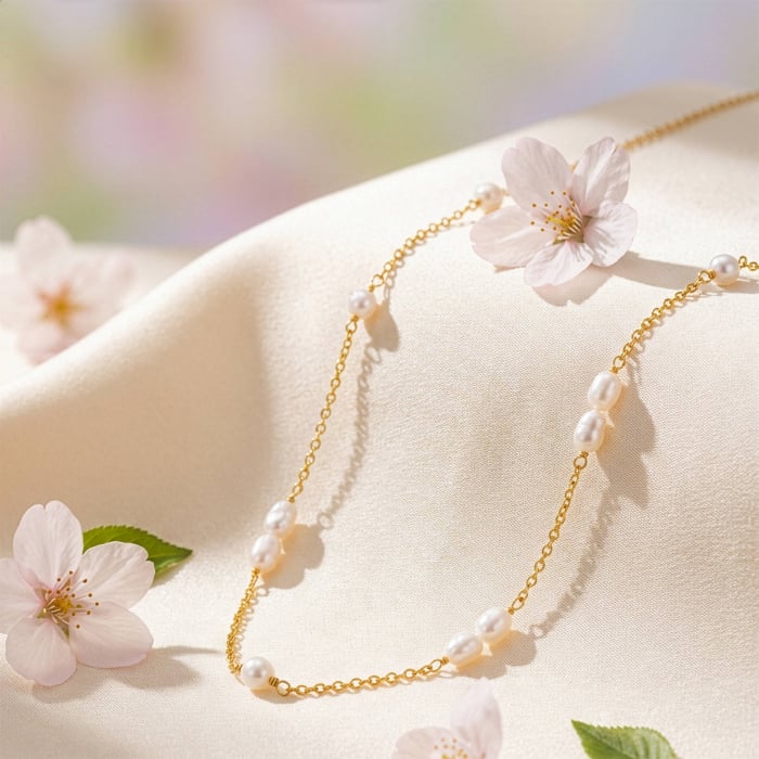 14K Gold Vermeil Freshwater Pearl Necklace