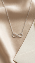 Sterling Silver Elegant Infinity Necklace