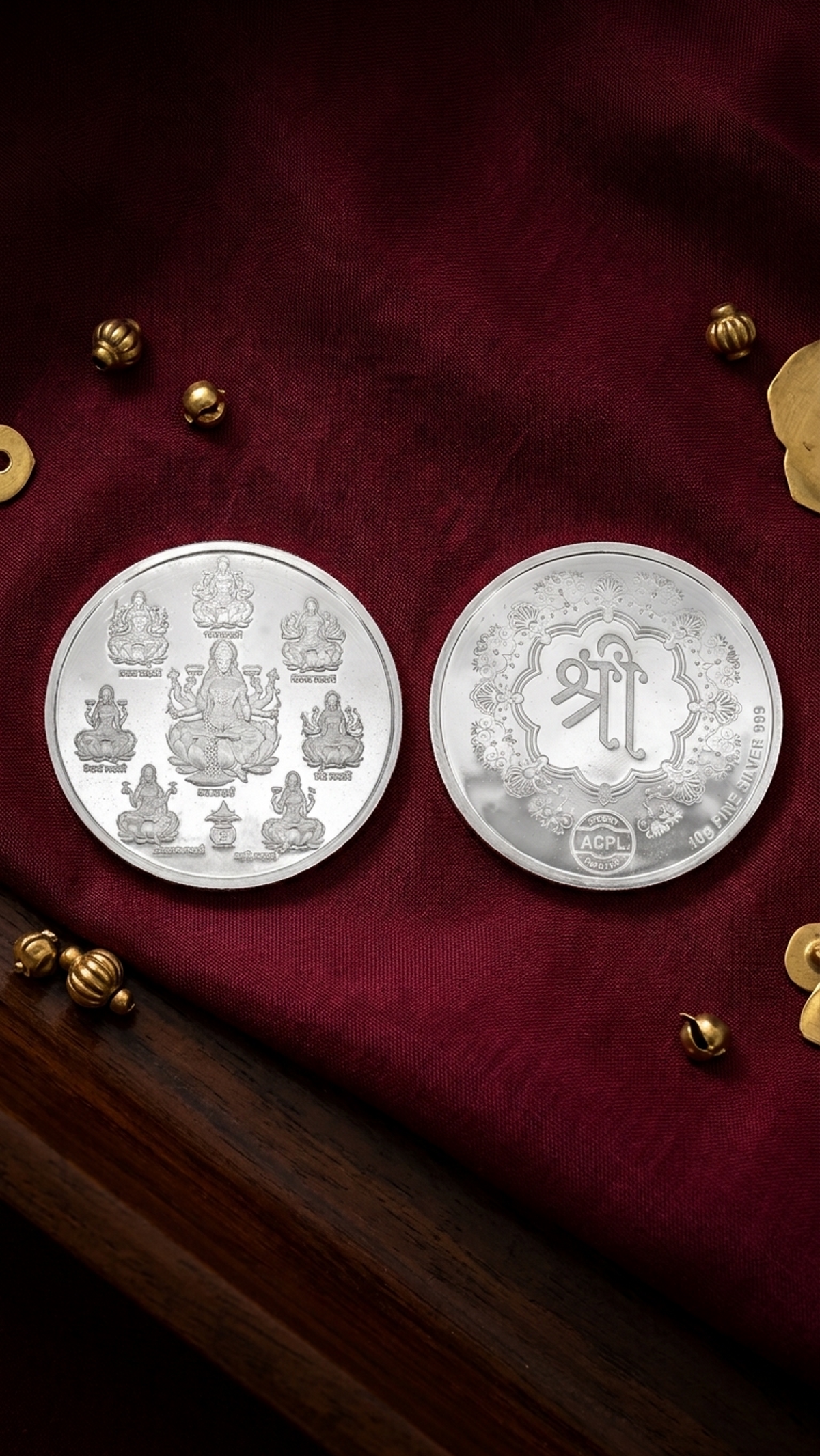 Ashta Lakshmi Pure 999 Silver Coin 10 gms
