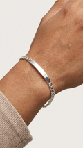 Sterling Silver Curb Link Chain Bracelet - 8.4gms