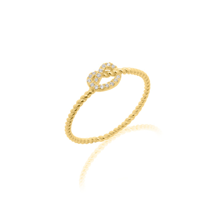 14K Gold Vermeil Sterling Silver Loveknot Ring
