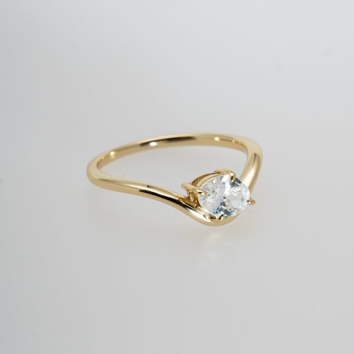 Oval CZ Aurelian Wave Cocktail Ring
