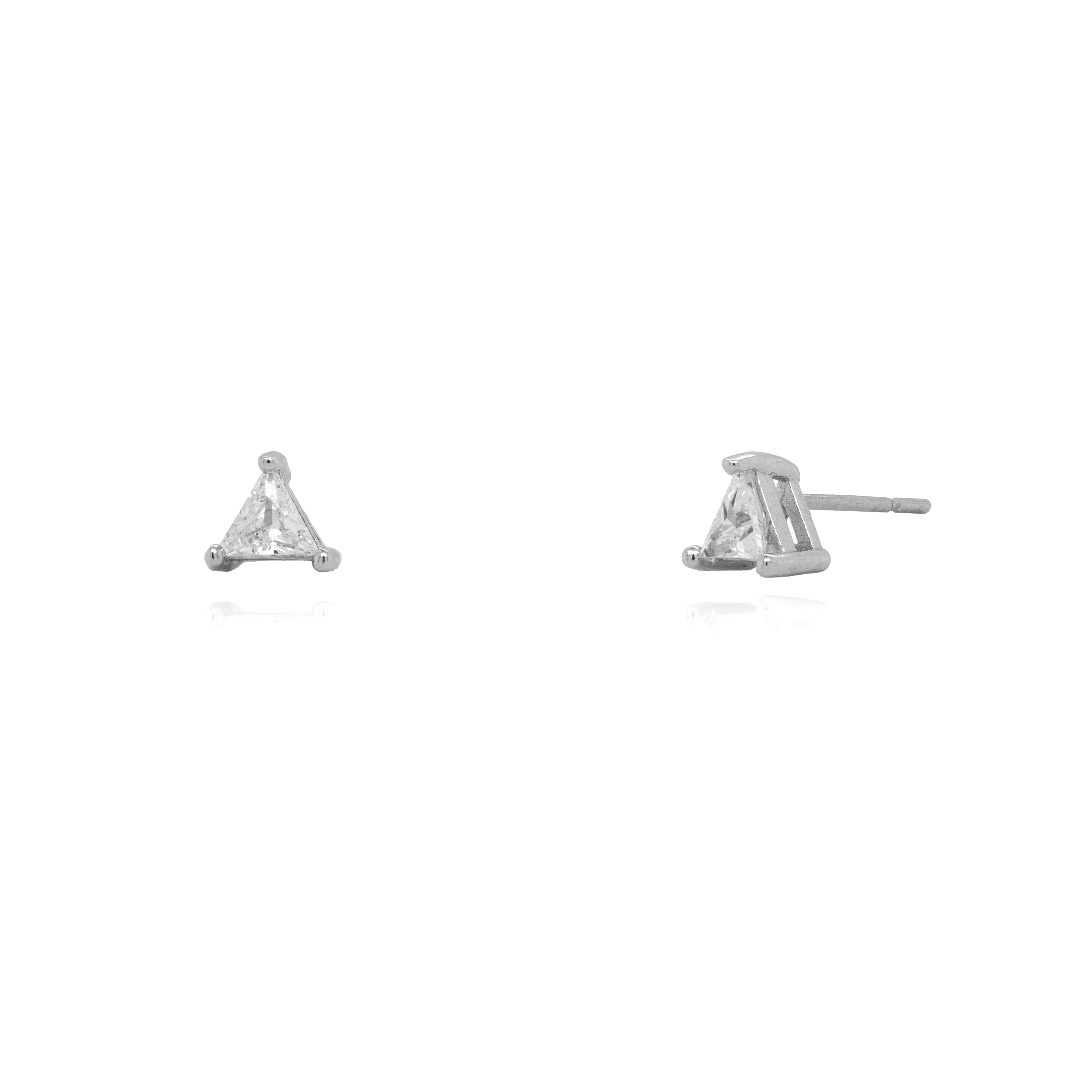Cubic Zirconia Mini Triangle Studs