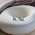 Sterling Silver Baby Feet Studs with CZ