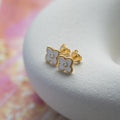 Clover Stud Earrings (White)